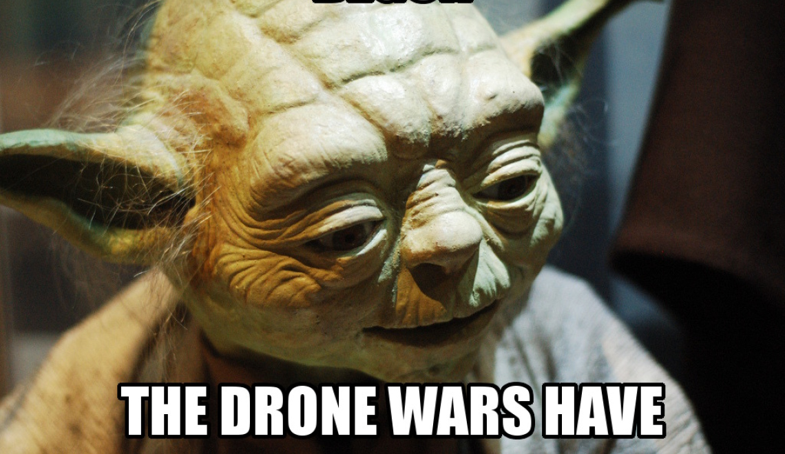 Joda mit Drohnenspruch - angelo Yap - flickr Abbildung von Yoda Drone comment