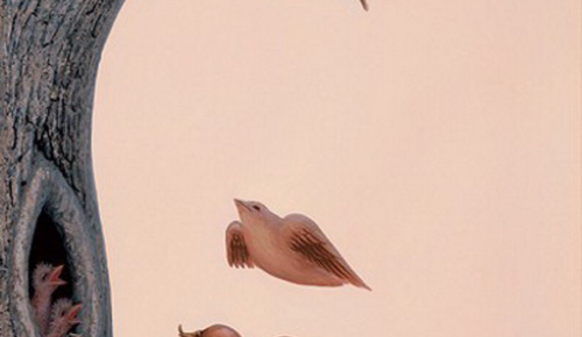 Abbildung einer optischen Taeuschung von Baum zu Gesicht