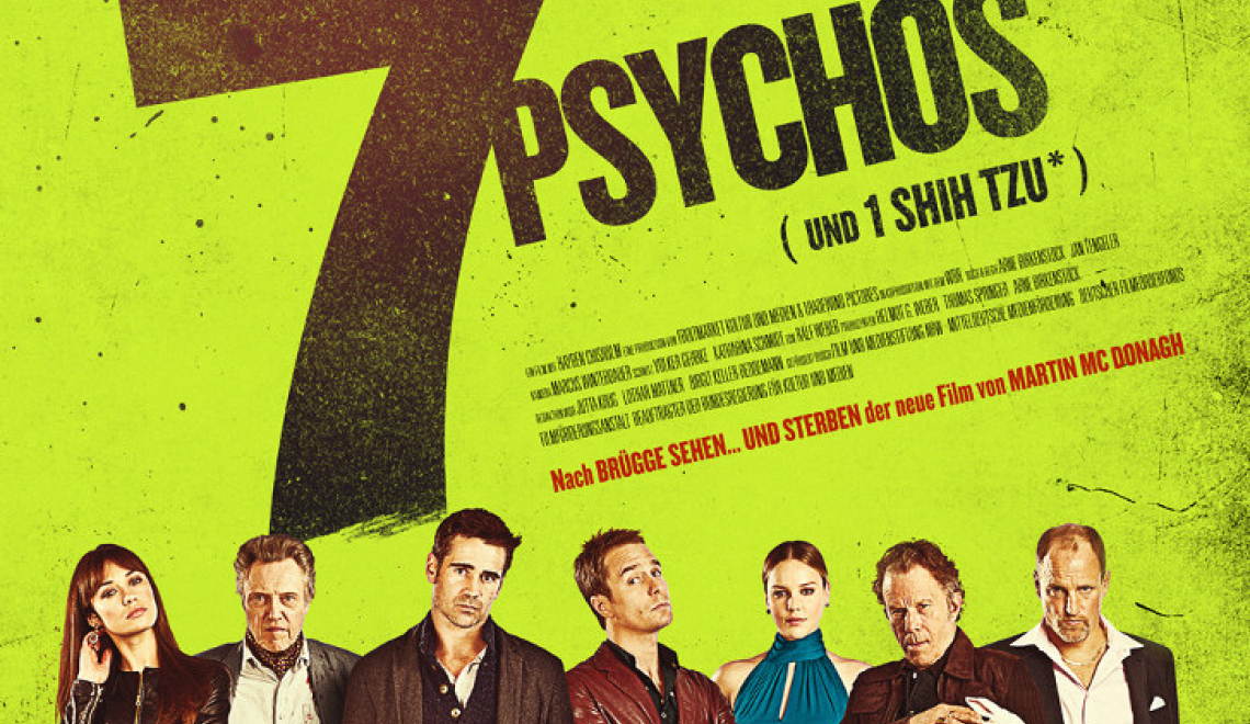 Abbildung des BluRay DVD Covers zum Kinofilm - 7 Psychos - 2012