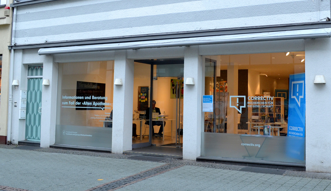 correctiv-shop - Dennis Bröhl Abbidlung der Geschäftsstelle von correctiv.org in Bottrop
