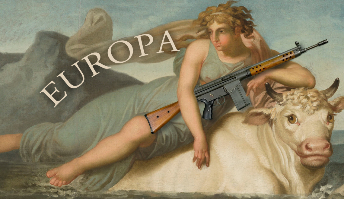 Europa bewaffnet mit einer Heckler & Koch G3 Europa bewaffnet mit einer Heckler & Koch G3