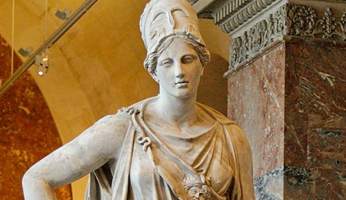 Statue von Athena - from Wikimedia Commons - Public Domain Statue von Athena, Göttin der Weisheit, der Strategie und des Kampfes