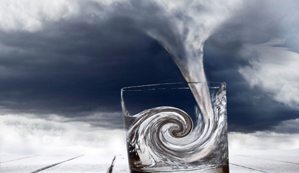 Sturm im Wasserglas - Fotomontage Fotomontage Strum im Wasserglas