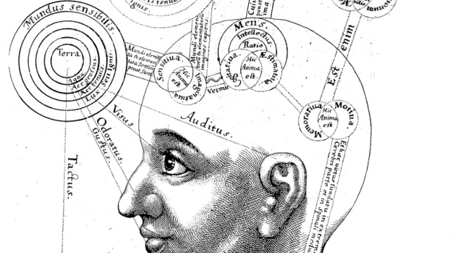 Abbildung von Kopfzeichnung des Bewusstseins von Robert Fludd