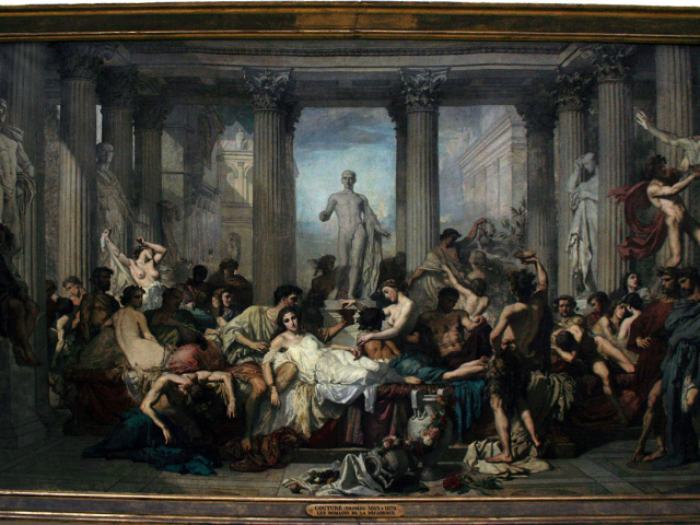 Abbildung von Les Romains de la Decadence vom Thomas Couture