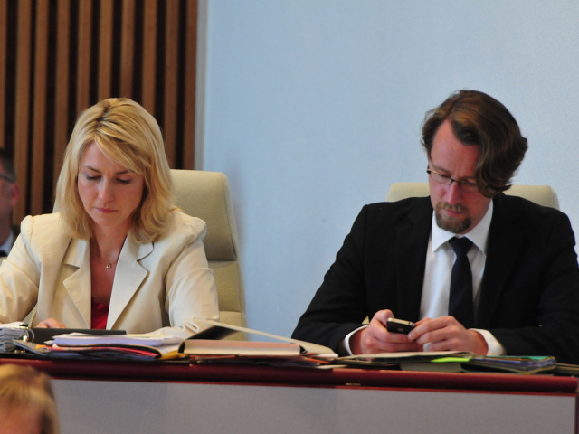 Abbildung von Landtagssitzung Schwerin mit Mathias Brodkorb 2013