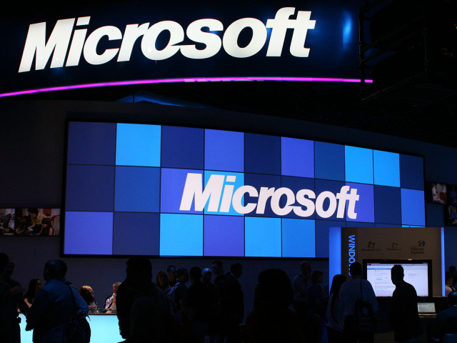 Abbildung von Microsoft Messestand