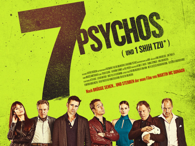 Abbildung des BluRay DVD Covers zum Kinofilm - 7 Psychos - 2012