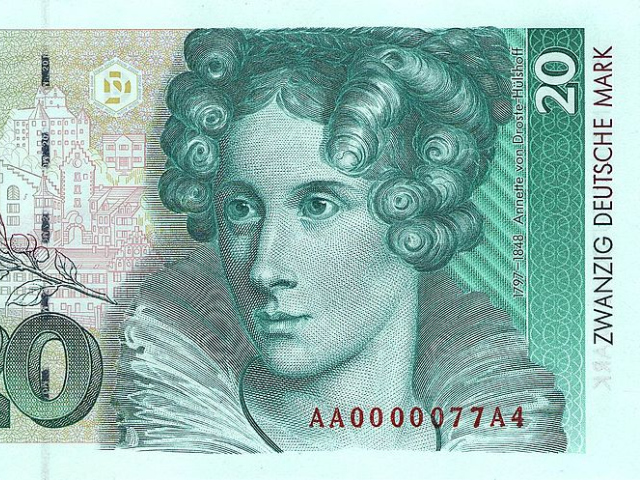 Abbildung einer deutschen 20 Mark Banknote